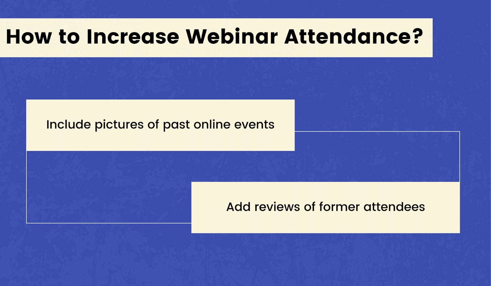 Highlight past webinars to increase attendance 