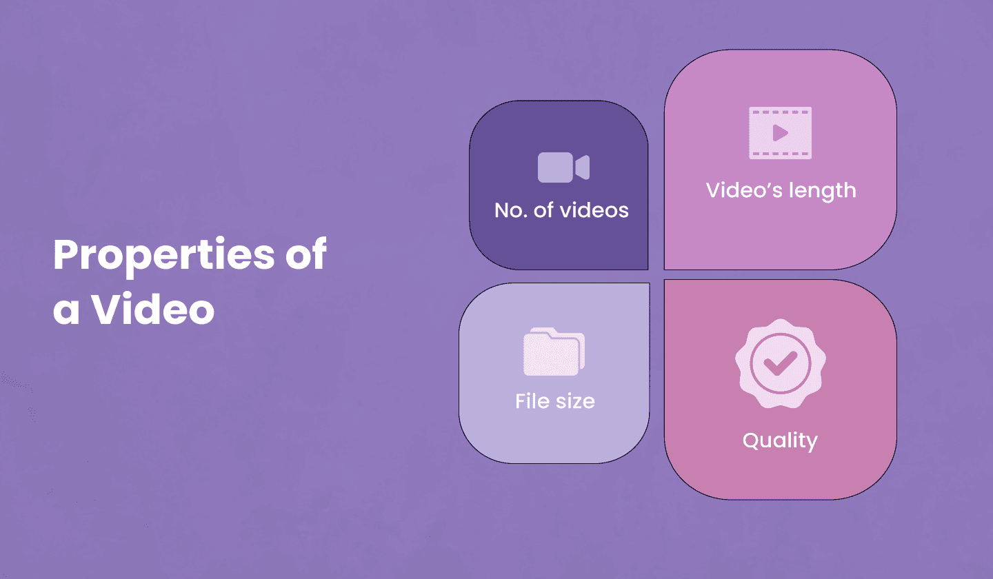 Properties of a video.