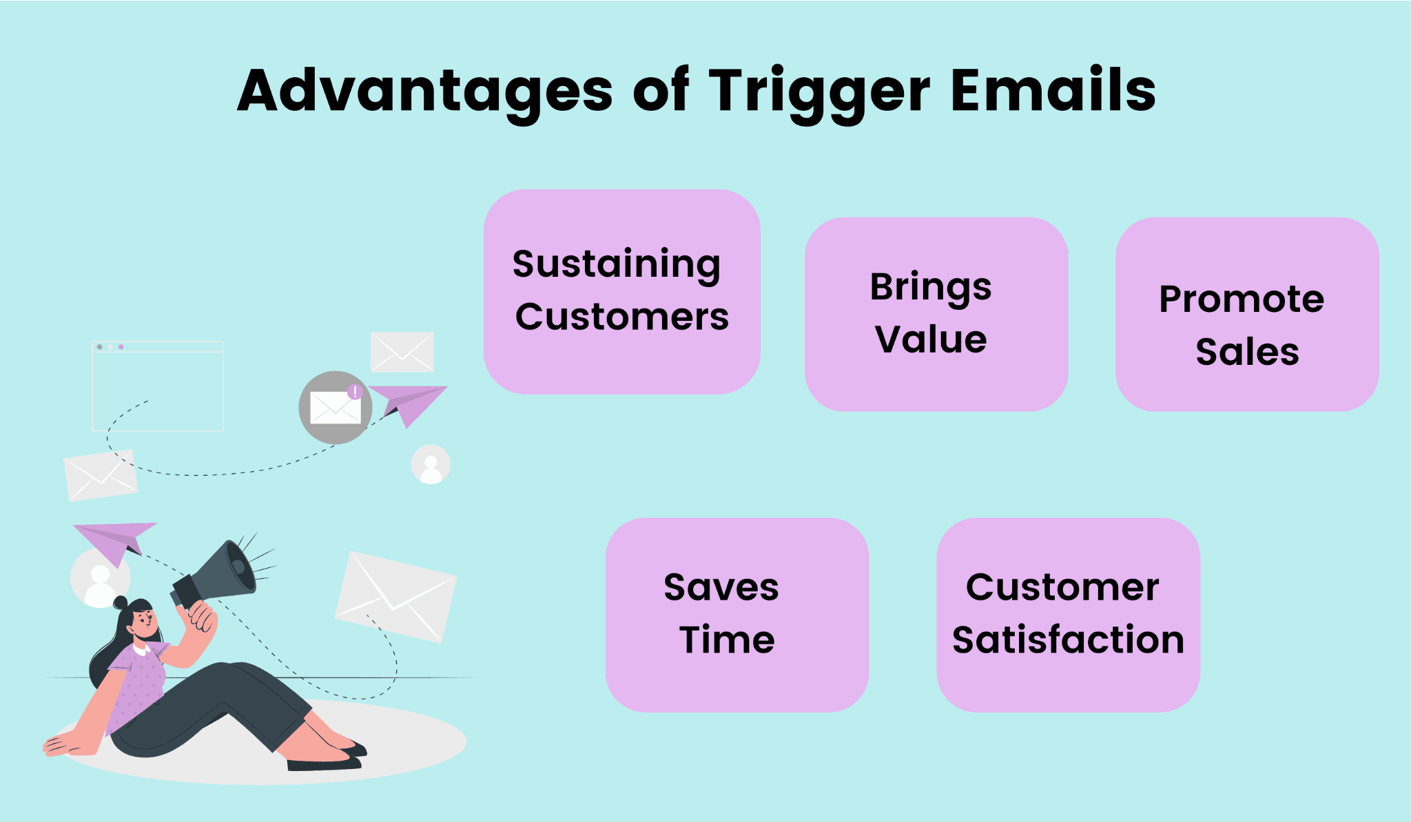 Different advantages of trigger emails.